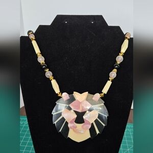 Vintage Big Lion Pendant Necklace